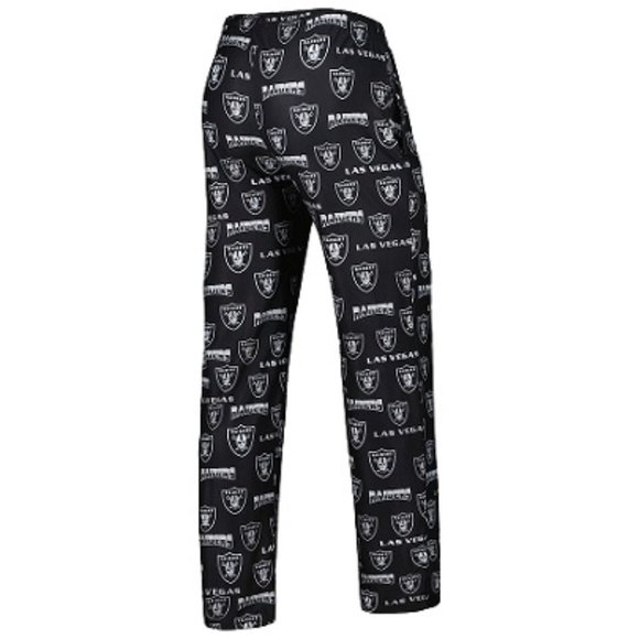 🆕🏈 LAS VEGAS RAIDERS ALL OVER PRINT LOUNGING PANTS - MEN - SIZE MEDIUM ONLY - Picture 2 of 3